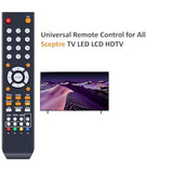 Universal Remote Control Compatible With All Sceptre Tv Led Lcd Hdtv