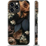 For Iphone 16 Pro Case - Wireless Charging Compatible - Dual-Layer Hard Shell & Silicone Cover - Protective Phone Case With Trendy Cute Designs For Women - Vintage Rose Elegance