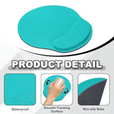 Ergonomic Mouse Pad, Gel Mouse Pad With Wrist Rest Support Memory Foam Computer Mat With Non-Slip Base For Office Computer Laptop Keyboard Home Cafe, White/Blue