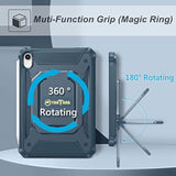 Fintie Case for iPad Mini 6 2021 - [Tuatara Magic Ring] 360 Degree Rotating Gr