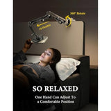 Phone Holder For Bed Desk [3Rd Upgrade] Cell Phone Stand For Desk,Recording Iphone Mount For Gooseneck Iphone Holder For Filming Camera Laying Down,Bed Accessories Flexible Arm Clamp Clip Stand