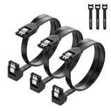 Cable Matters 3-Pack 90 Degree Right Angle SATA Cable 18 Inches (6.0 Gbps SATA