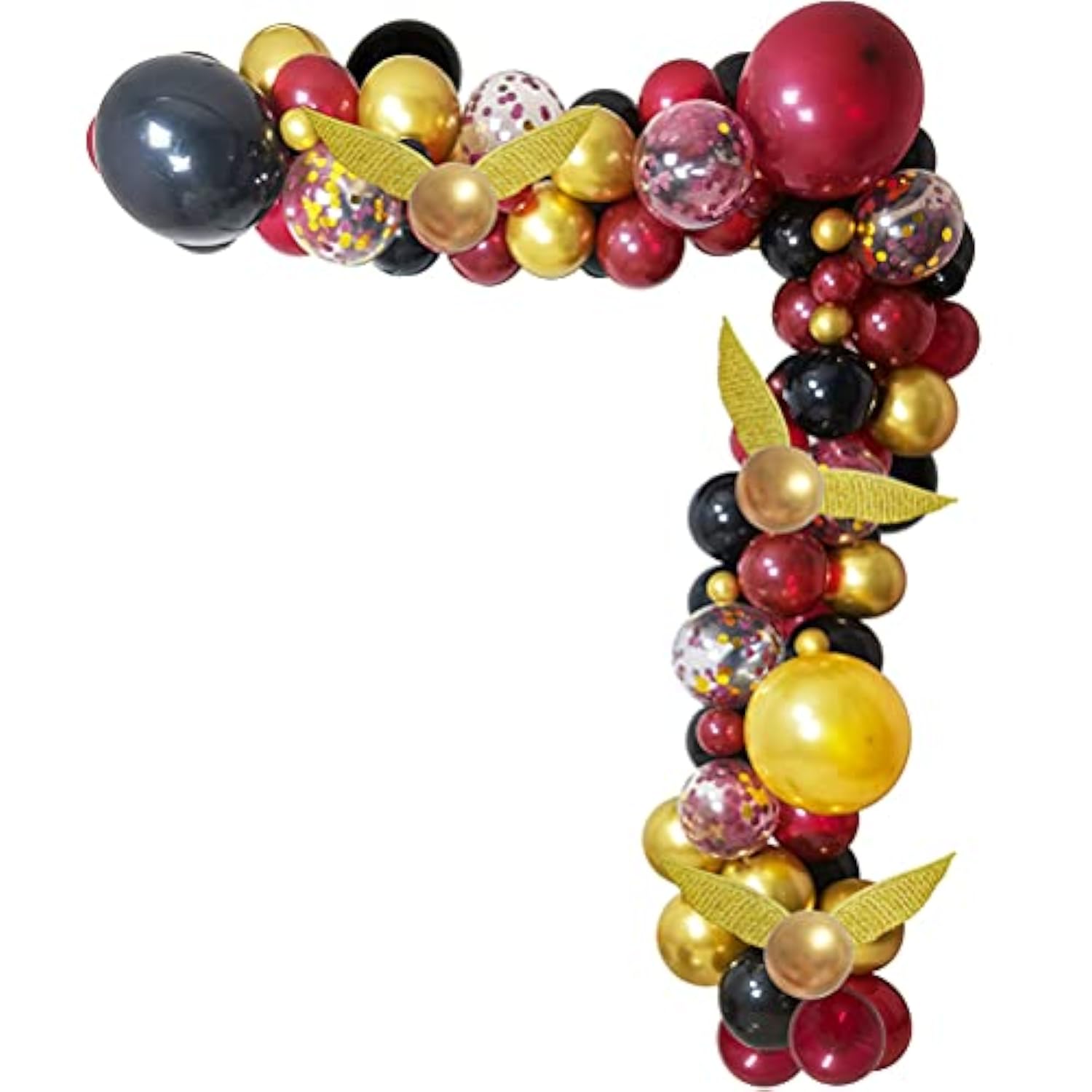 Halloween Magical Party Balloons Garland Decorations, 111 Pcs 18" 12" 10" 5" Magician Party Balloons Burgundy Black Gold Confetti Decor Supplies For Kids Birthday Halloween Party