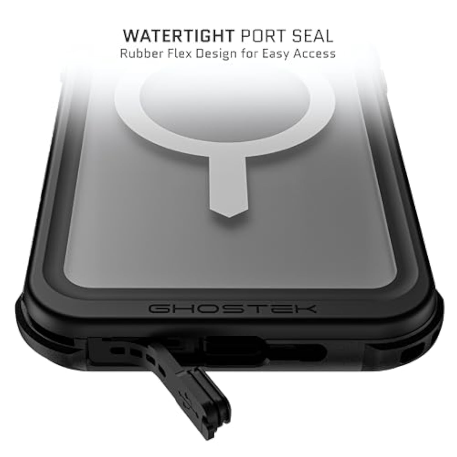 Nautical Waterproof Case for Apple iPhone 16 Pro Max with Holster Belt Clip, Clear Screen and Camera Protector, MagSafe Compatible, Rugged Heavy Duty Cover for 6.9 Inch iPhone