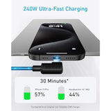 Anker USB C Cable Right Angle, 240W 2-Pack 6 ft USB C to USB C Cable, 90 Degre