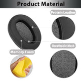 Replacement Ear Pads For Sony Ult Wear (Wh-Ult900N) Noise Canceling Wireless Headphones, Ult Wear Earpads Cushions With Soft Protein Leather & Noise Reduction Foam - Black