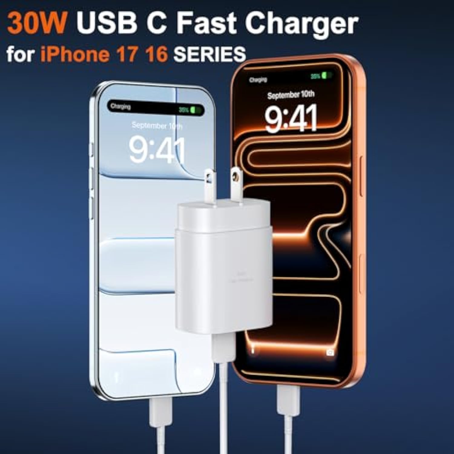 Iphone 16 15 Pro Max Charger, 30W Usb C Fast Charger Block Iphone 16 Charger Fast Charging With 10Ft Ultra Long Type C Charging Cable For Iphone 16 Pro Max/16 Pro/15 Pro Max/15 Pro/15, Ipad, S24 Ultra