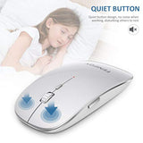 Wireless Mouse,2.4G Usb Slim Mouse Receiver Portable Ergonomic Travel Quiet Mi