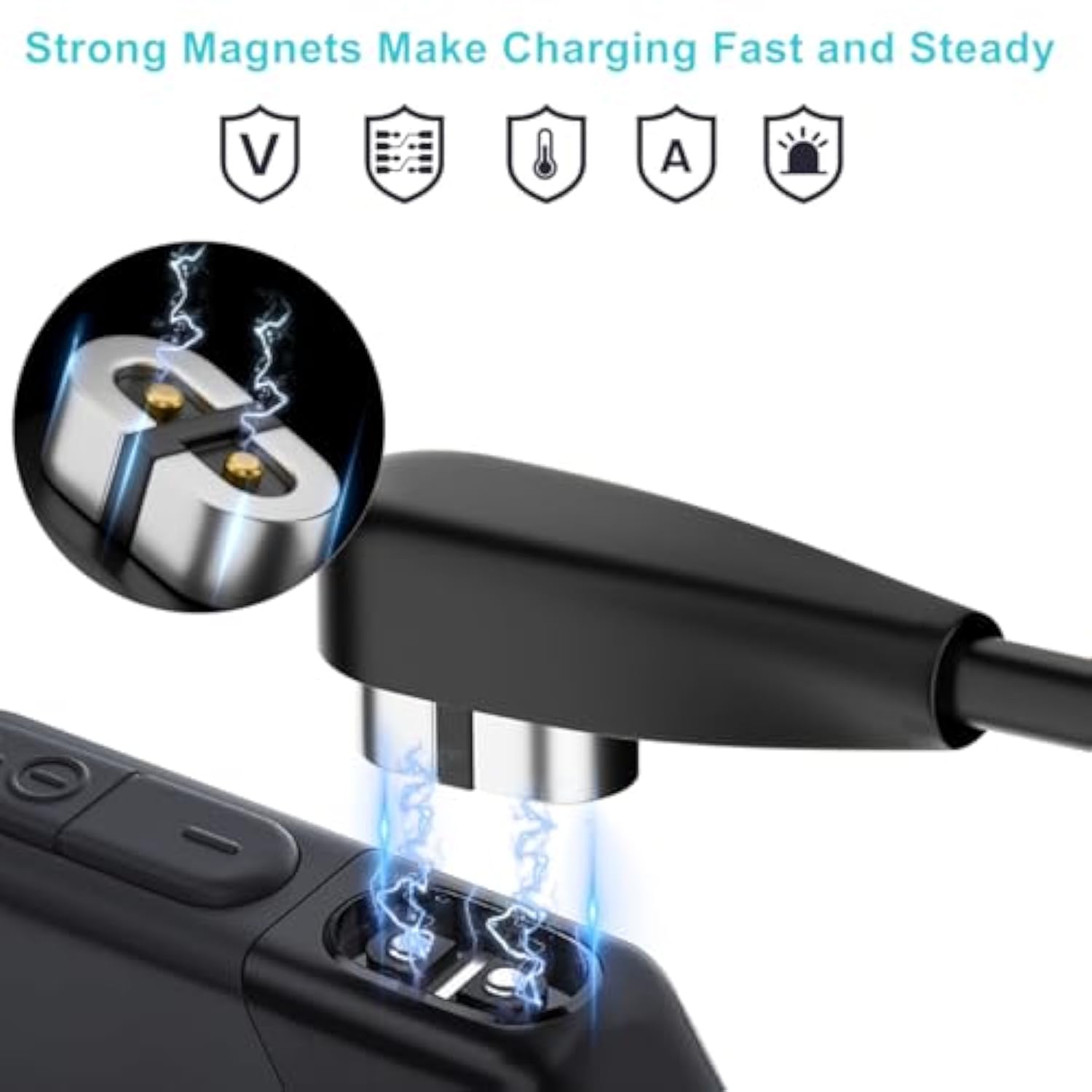 4-Pack Charging Cable For Aftershokz Aeropex As800,Shokz Openrun Pro,Openrun,Openrun Mini,Opencomm Bone Conduction Headphones - Usb And Usb C To Magnetic Charger Cords, 3.3Ft