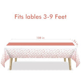 Rose Gold Party Table Covers Tablecloth For Bride/New Years Eve/Ceremony/Birthdays/Bachelorette Party Decorations Rectangle Tablecover 54'' X 108'' - 2 Packs