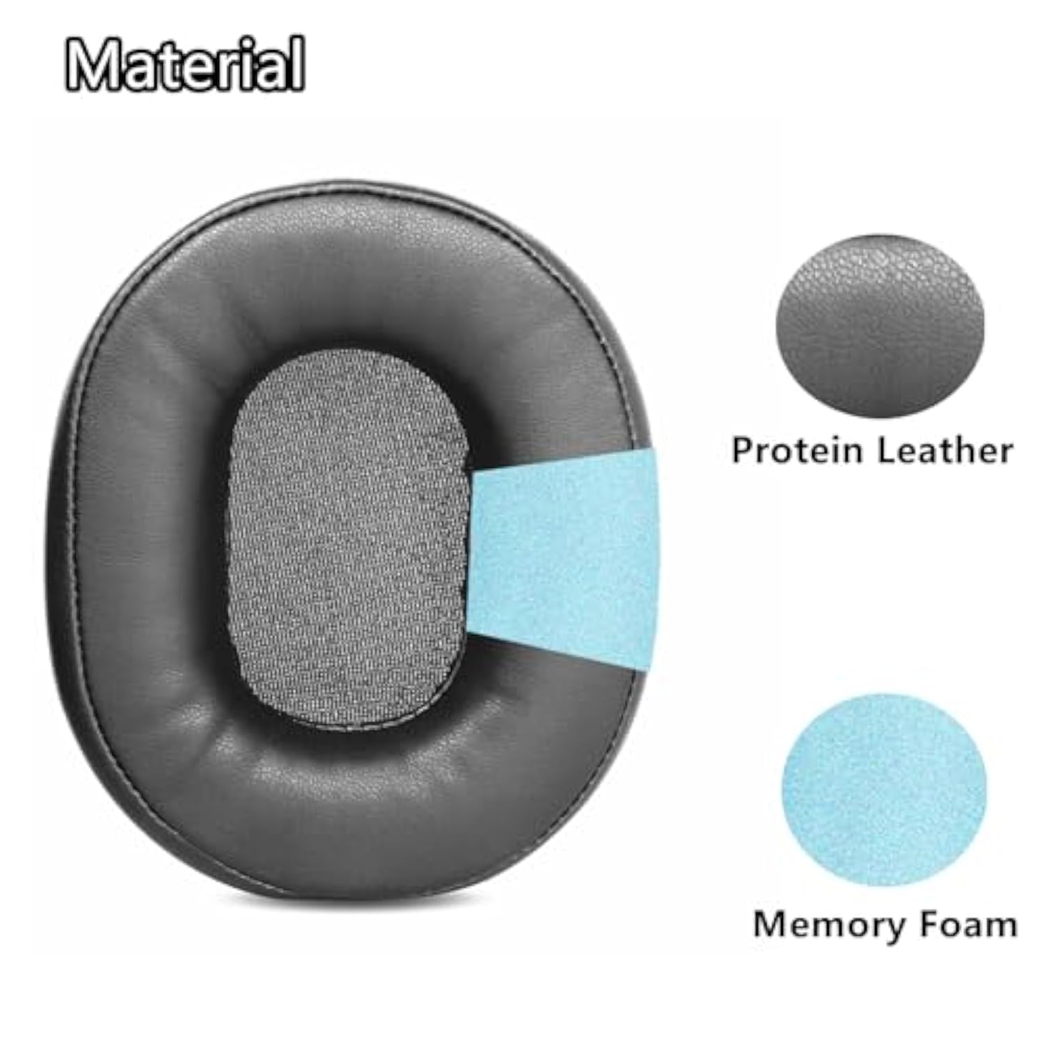Hd4.50 Ear Pads Replacement Compatible With Sennheiser Hd 4.40 Hd 4.50 Hd 4.40Bt Hd 4.50 Bt Hd 4.50 Se Headset Earpads Ear Cushions Upgraded Protein Leather Memory Foam Black