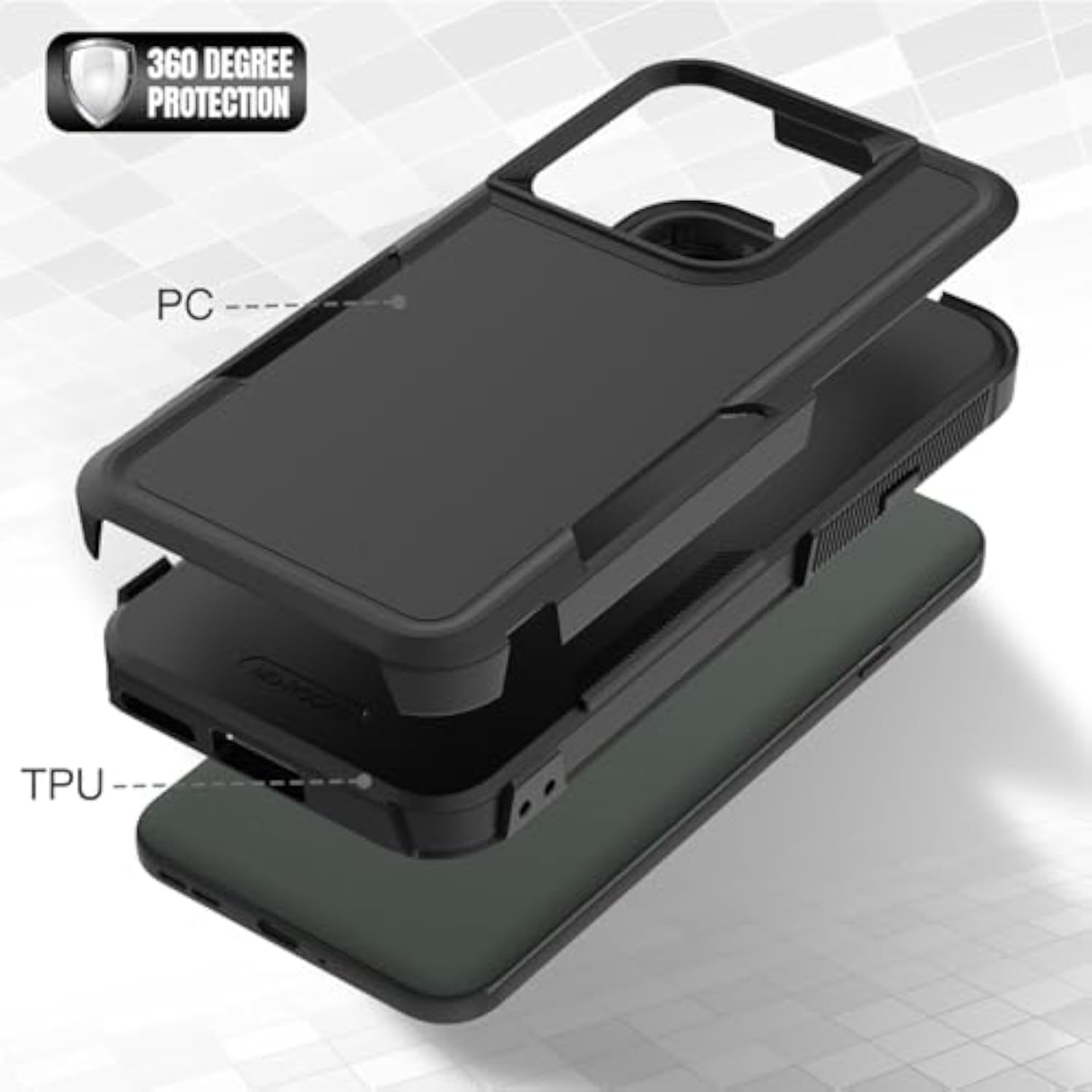 Motorola Edge 2026 Dual Layer Protective Case with HD Screen Protector - Military Grade Bumper for Heavy Duty Protection