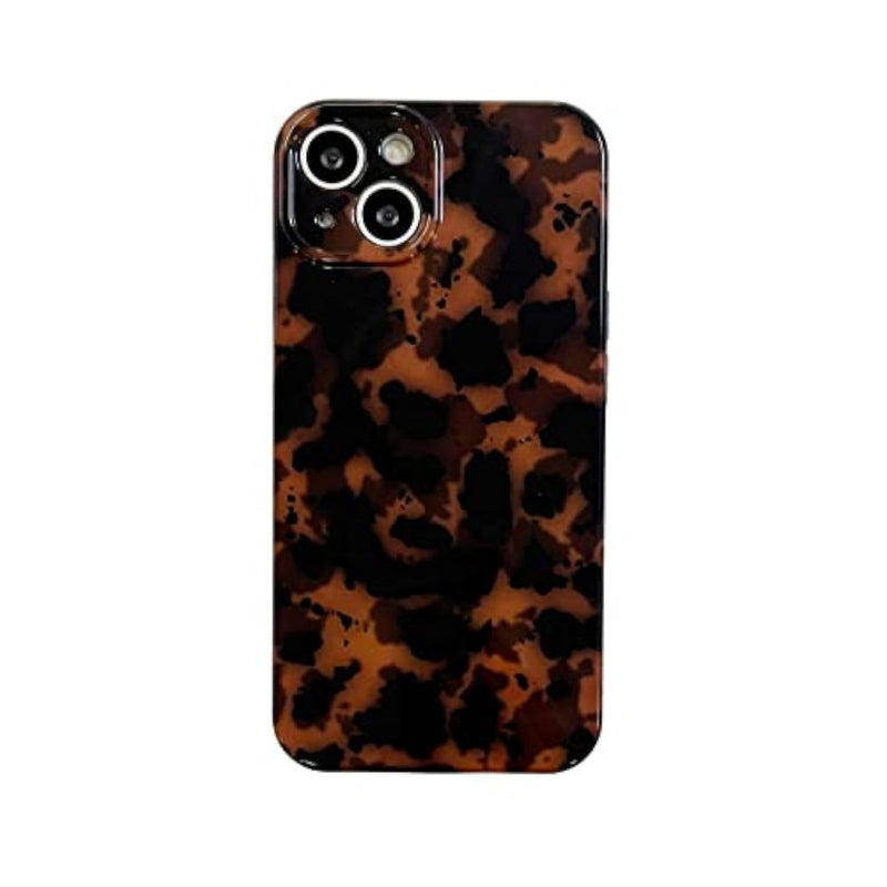 Tortoise Shell Retro Phone Case Compatible With Iphone 13 2021 Chic Amber Brown Leopard Stylish Classic Soft Slim Protective Cover For Iphone13 6.1Inch