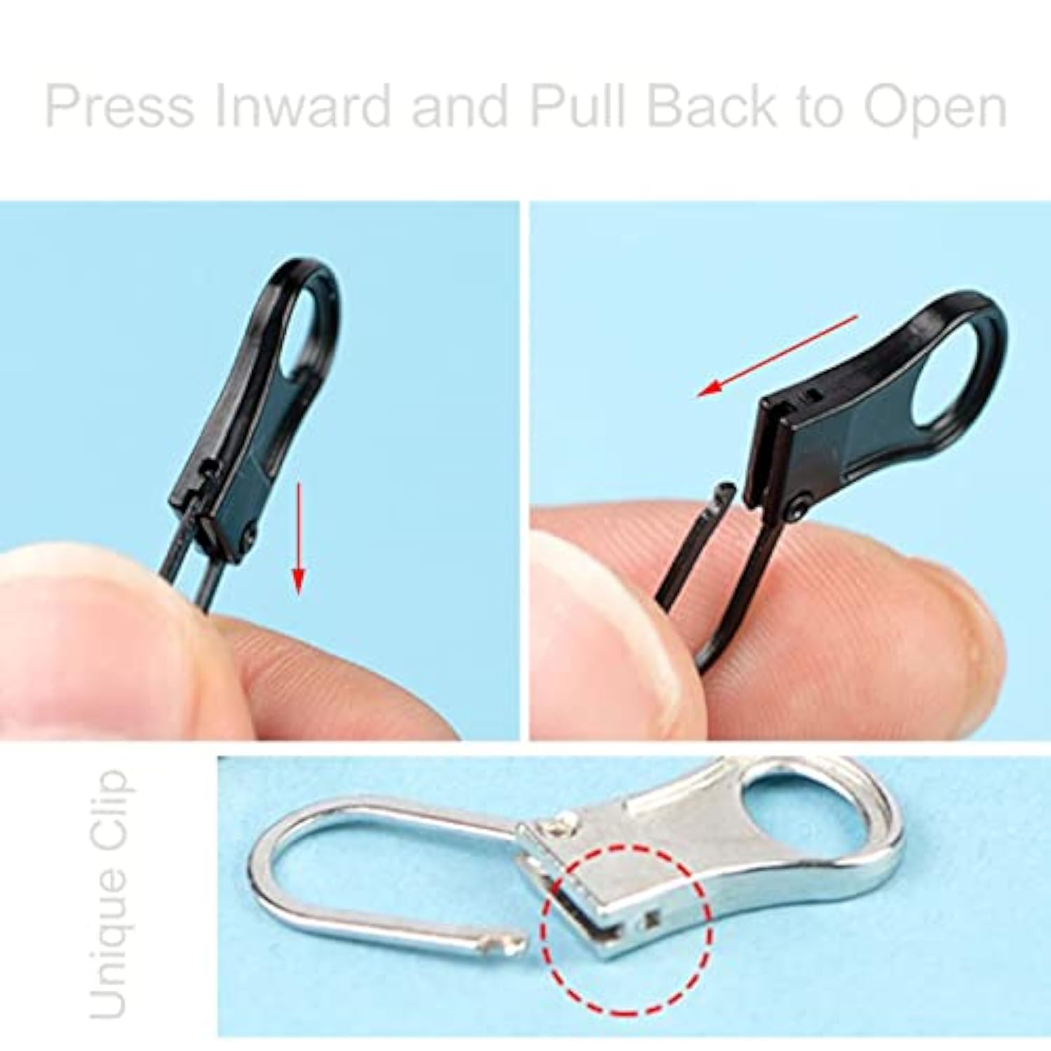 Zipper Pulls For Jacket, Perfect For Small Hole Zippers, Detachable Sm