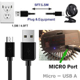 5Ft Micro Usb Charger Cable For Mini Fan, Compatible With Beskar, Skygenius, Opolar, Versiontech, Aluan, Tripole Fans, 2A Fast Charging, 1.5M