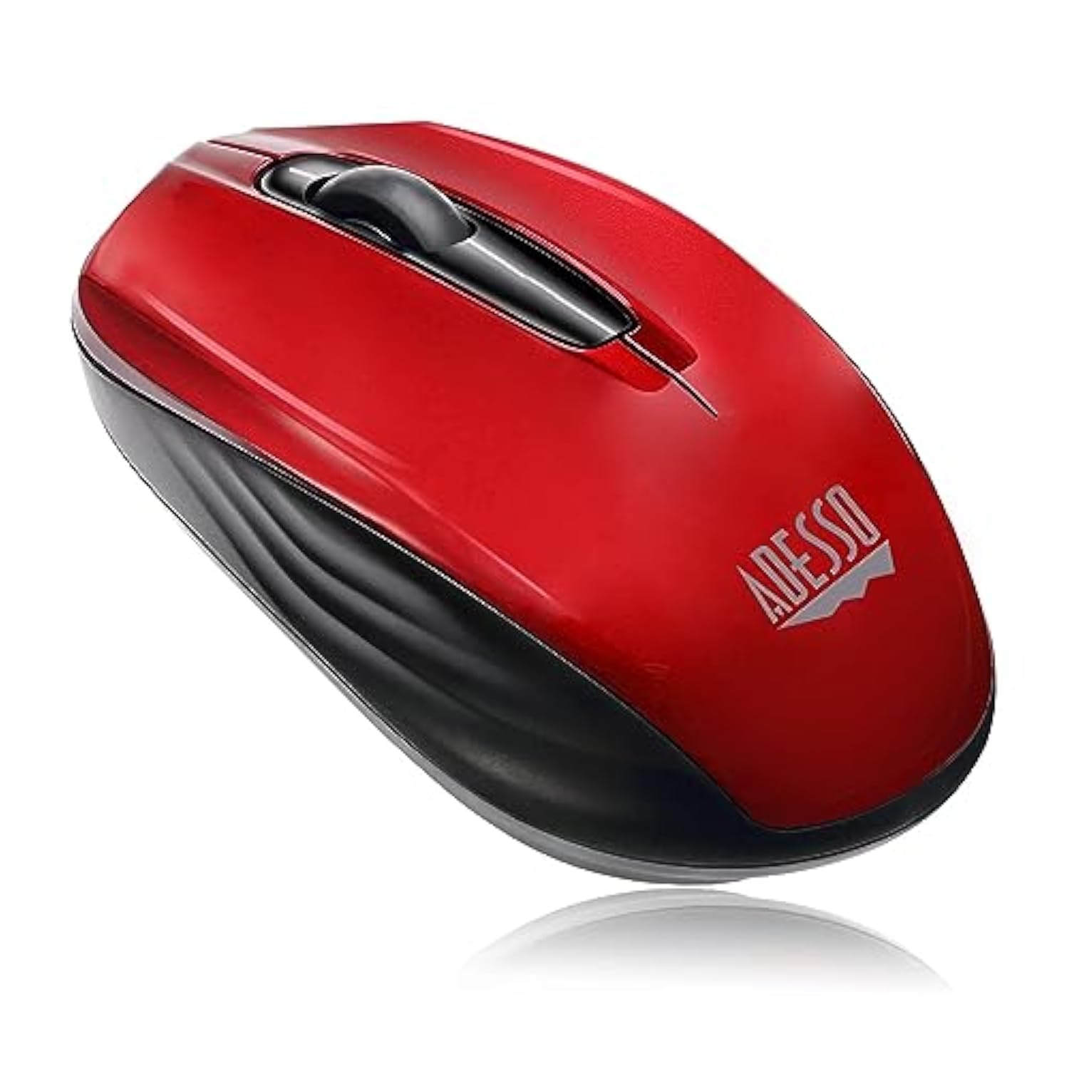 iMouse S50 Wireless Mini Mouse - 24GHz RF Technology, 1200 DPI Optical Sensor, USB Interface, Compact and Portable Design with Auto Sleep Mode (Red)