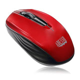 iMouse S50 Wireless Mini Mouse - 24GHz RF Technology, 1200 DPI Optical Sensor, USB Interface, Compact and Portable Design with Auto Sleep Mode (Red)