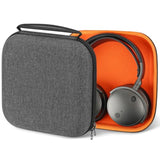 Geekria Shield Case for Over-Ear Headphones, Replacement Hard Shell Travel Carrying Bag with Cable Storage, Compatible with Audeze Maxwell, Soundcore SpaceOnePro, Sony WH-1000XM5 (Dark Grey)