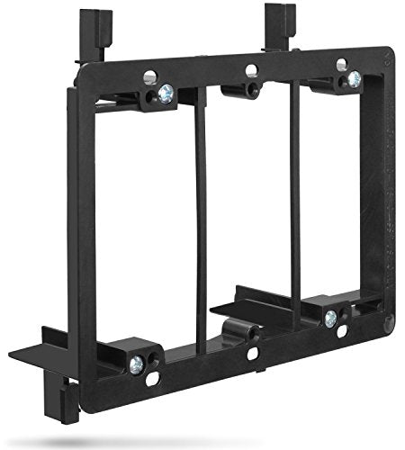 Low Voltage Mounting Bracket (3 Gang) (Mounting Screws Included) for Telephone Wires, Network Cables, HDMI, Coaxial, and Speaker Cables