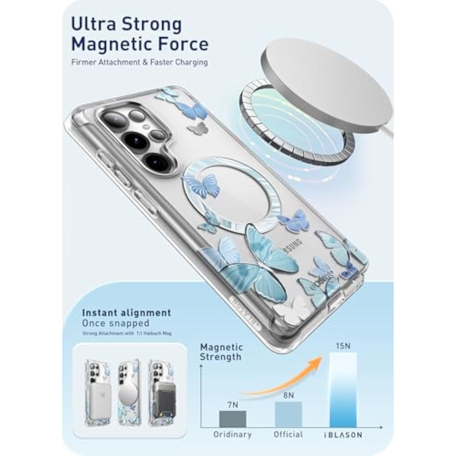 Samsung Galaxy S25 Ultra MagSafe Case with Screen Protector & Wireless Charging