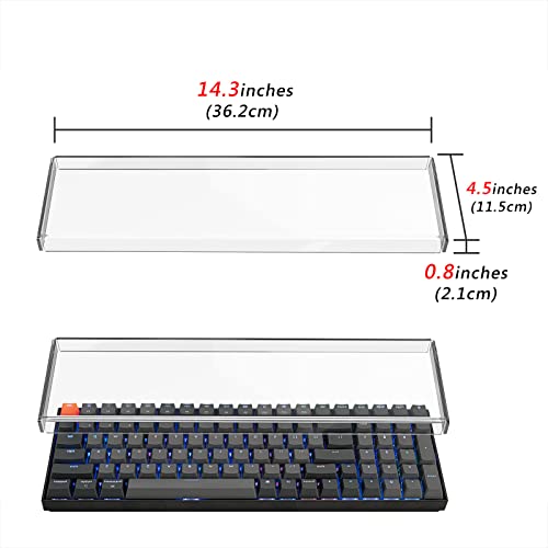 Keyboard Dust Cover, Compatible With Keychron K4 / K4 He, Rk Royal Kludge Rk100, Nuphy Halo96 V2, Lofree Flow Lite 100 Keys, Clear Acrylic Keypads Cover