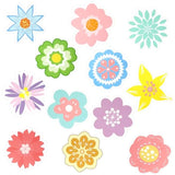 Flower Cutouts, 72Pcs Spring Flower Paper Cutouts Springtime Bulletin Board Decoration For School Party Craft Supplies