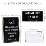 52 Pieces Share A Memory Cards Celebration Of Life Decorations Memory Cards For Funeral, Wedding, Bridal Shower, Birthday, Graduation, Retirement, Anniversary Party (Black)
