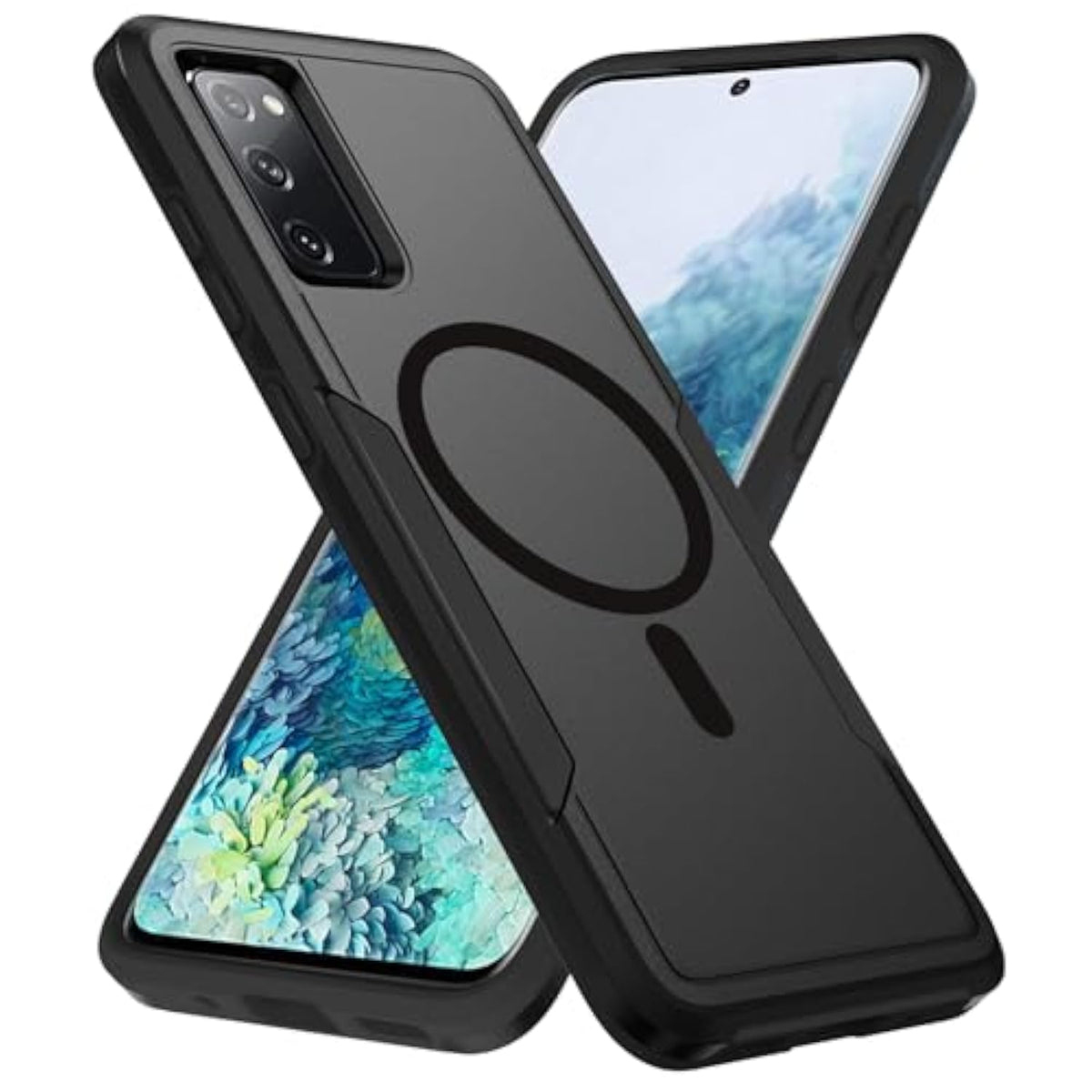 For Samsung Galaxy S20 Fe 5G Case,[Compatible With Magsafe] [Military Grade Drop Tested] Shockproof Magnetic Tough Rugged Protective Phone Case (Black)