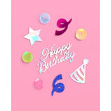 Happy Birthday Confetti Rainbow | Birthday Party Decorations, Iridescent Foil, Pastel Sequins, Table Scatter, Celebration Decor, Sparkle