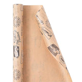 Kraft Birthday Wrapping Paper Roll - 17 Inches X 33 Feet - For Boys Girls Kids Retro Classic Racing Sports Car Pattern Great For Birthday, Party, Anniversary