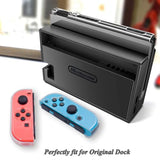Dockable Clear Case for Nintendo Switch, 3 in 1 Protective Case Cover for Nintendo Switch and Joy-Con Controller with Clear Grip Cover