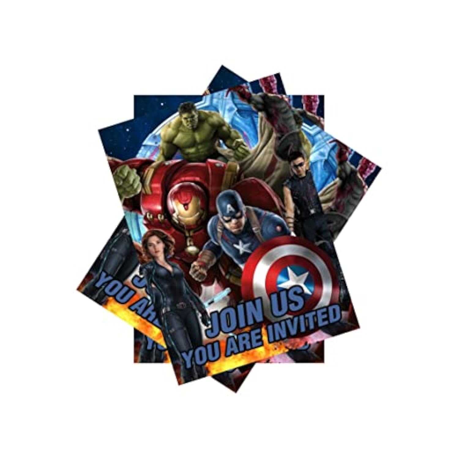 24Pcs Superhero Birthday Invitations,Superhero Party Invitations, Superhero Birthday Party Supplies Decoration (Invitations 24Pcs)