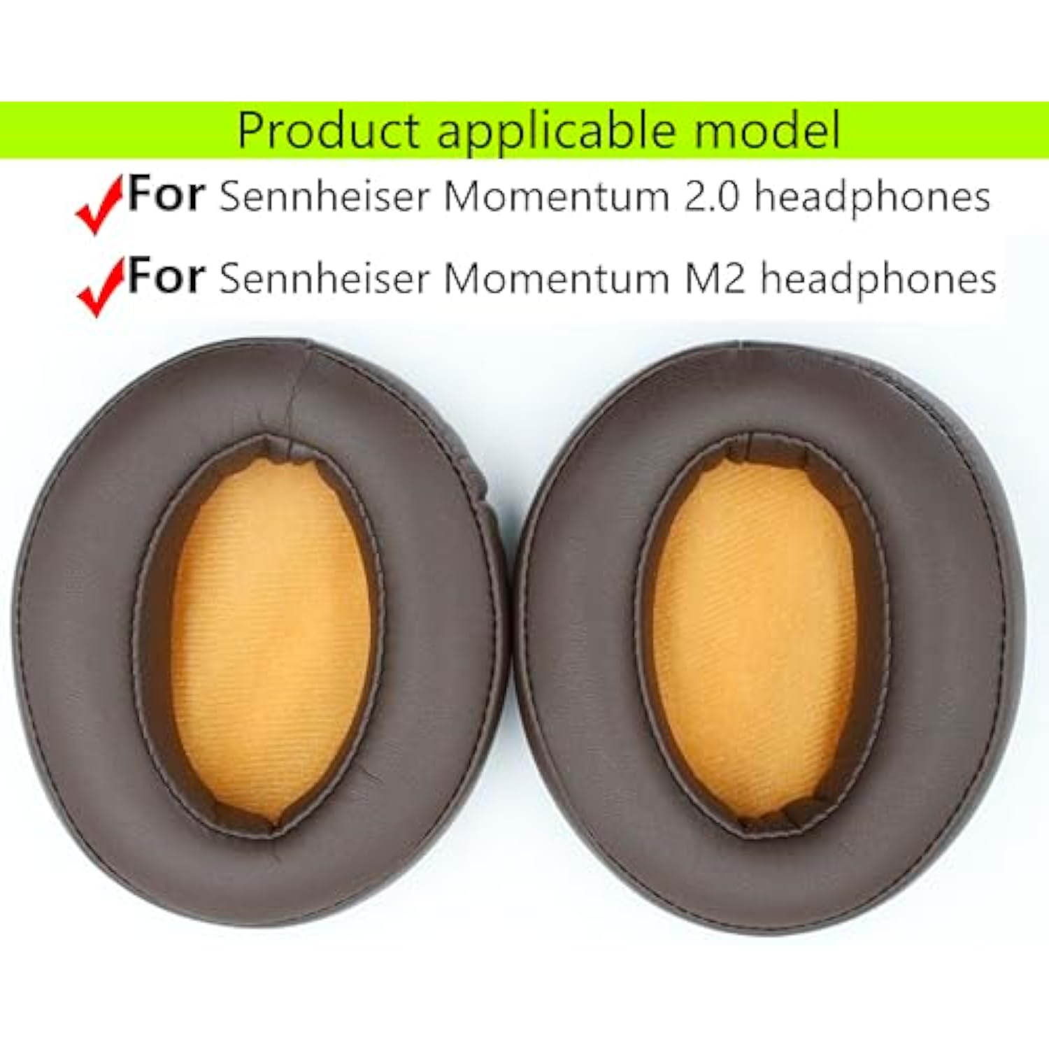 Replacement Ear Pads Compatible With Sennheiser Momentum, Momentum2.0, Hd1 Over-The-Ear Headphones Made Of Soft Protein Leather Memory Foam Replacement Ear Pads For Repair Accessories (Brown)