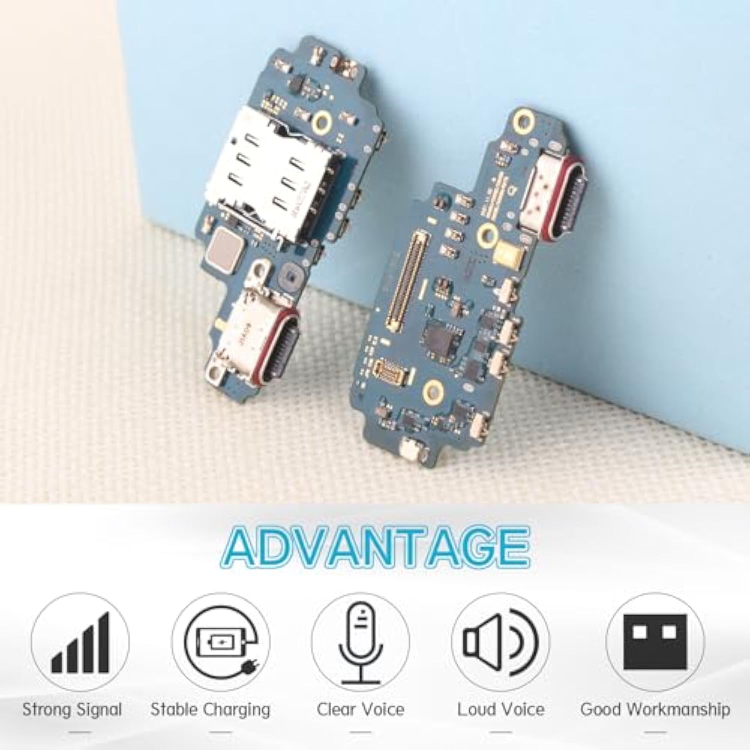 Dock Connector For Samsung Galaxy S22 Ultra Charging Port Flex Cable Replacement For Samsung S22 Ultra 5G Sm-S908U Sm-S908U1 Usb Charger Dock Board Connector With Tools (Black)