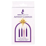 4 Pcs Unscented Christmas Advent Candles Set, Hand Poured Premium Wax Taper Candle 5 Inch X 3/4 Inch, Holidays, Occasions, Events, Festivities, Devotional, Church, Wreath, Party, Gifts