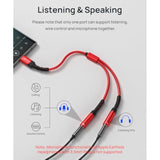 Usb C To Dual 3.5Mm Female Headphone Splitter, Type C To Dual 3.5Mm Female Aux Y Jack Headphone Adapter Compatible With Iphone 16 Pro Max/15 Pro Max, Galaxy S24/23 Ultra, Pixel, Ipad Pro-Red