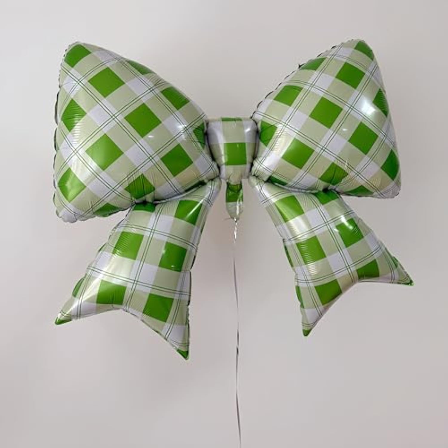 4Pcs Gingham Bow Balloons For Spring Picnic, Bbq, Lawn Party,Summer Wedding/38Inch Green Red White Checkered Bow Decor/Valentine’S Day, Pizza Diner Theme, Outdoor Christmas Celebration Decorations