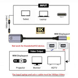 Usb-C Type C Female Source To Mini Displayport Dp 1.4 Sink Hdtv Cable 8K@60Hz 4K@120Hz For Tablet Phone Laptop