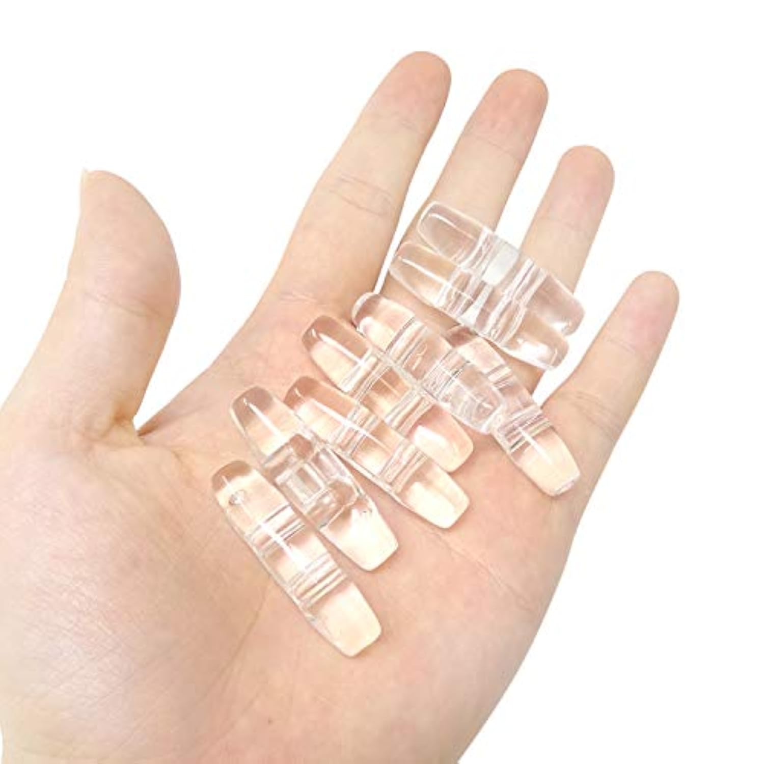 30Pcs Acrylic Clear 2 Hole Olive Shape Sewing Toggle Buttons For Sewin