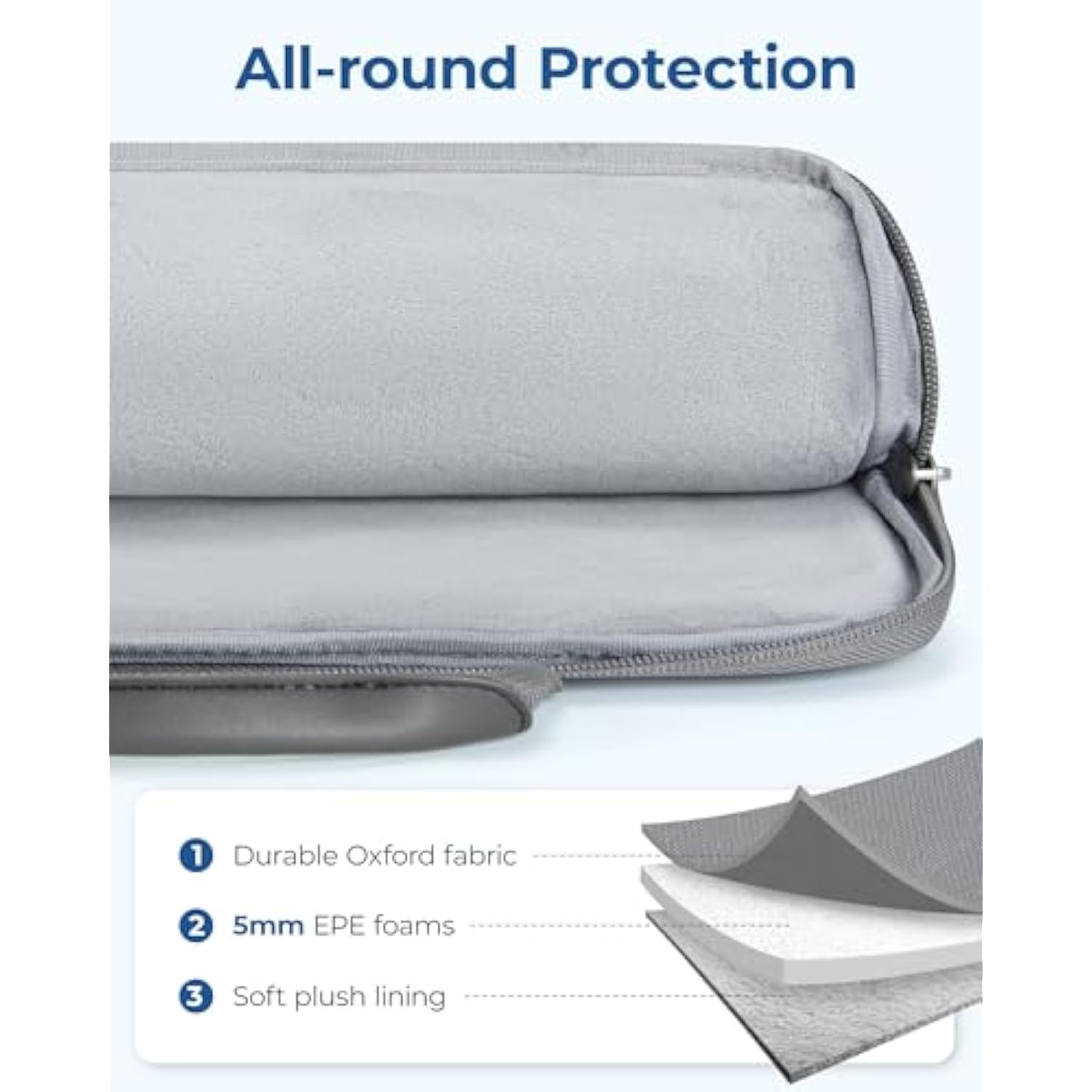 BAGSMART 15-16 Inch Laptop Case Sleeve with Shoulder Strap,Protective 15.6 Laptop Bag for Men & Women,Carring Macbook Air Pro Case Laptop Cover for Travel/Business,Khaki