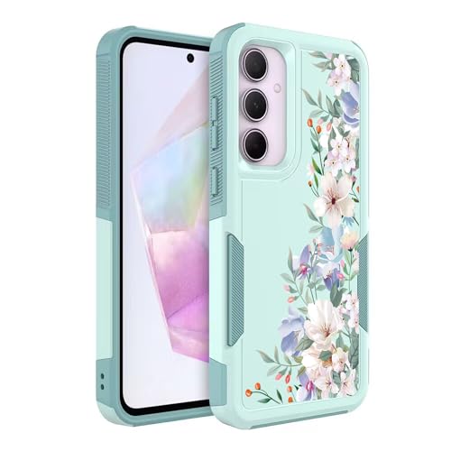 for  Galaxy A35/A55 5G Case: Cute Flowers Floral Design for Girls Women Slim Soft TPU Bumper Shockproof Silicone Cell Phone Cover A35 A55