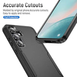 For Samsung Galaxy S24 Fe Case,With Hd Screen Protector [Military Grade Drop Tested] Heavy-Duty Tough Rugged Shockproof Protective Case For Samsung S24 Fe, Black