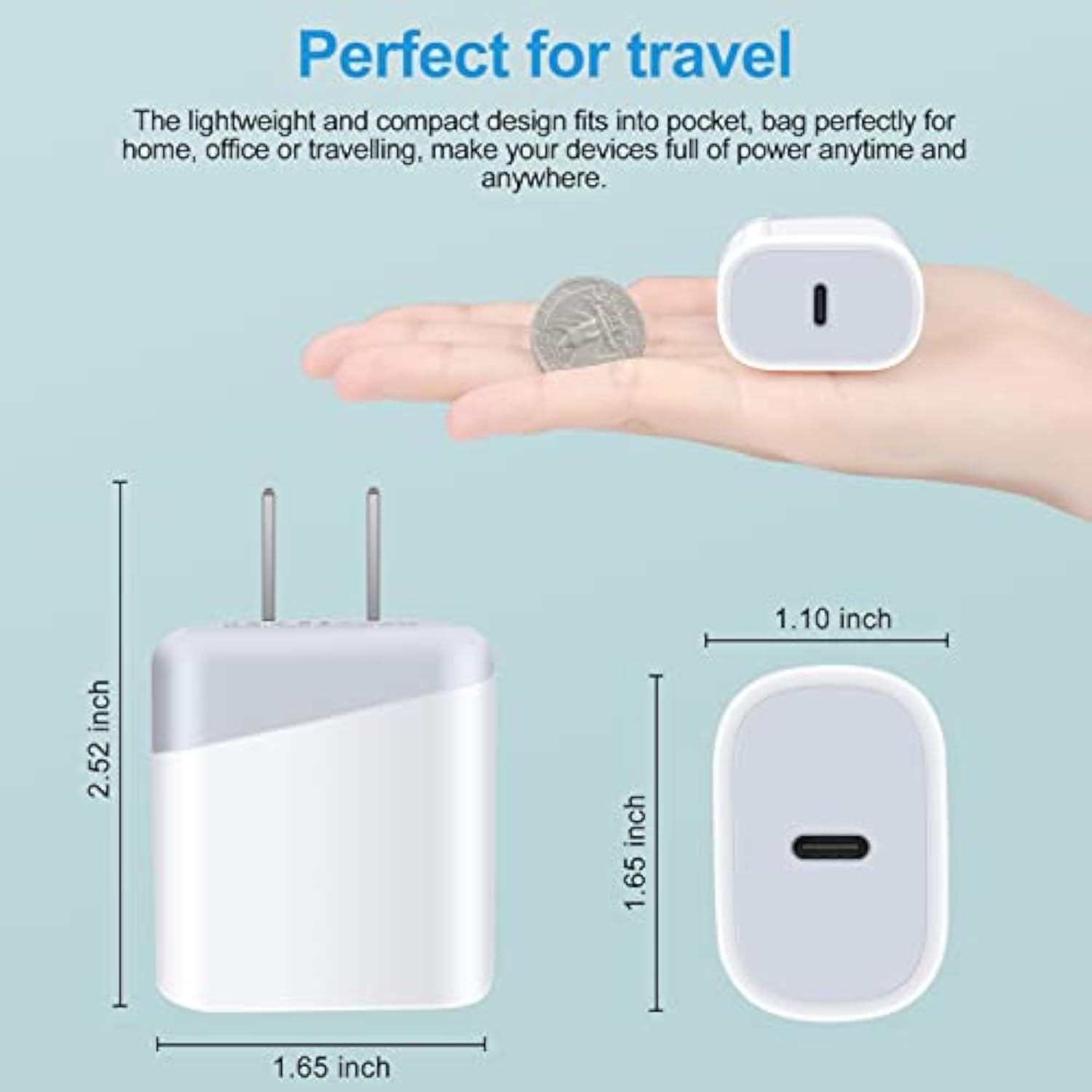 Usb C Pixel 7 Fast Charger Type C Charging Block For Google Pixel 9A 9 Pro Xl 8A 8 Pro 7A 7 Pro 7 6A 6 Pro 5A,20W Pd 3.0 Usb C Wall Charger Box Cube Power Adapter For Iphone 14,Samsung Galaxy S24,A14