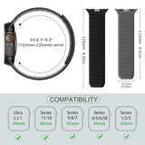 Double Sided Reversible Band Compatible with  Watch 49mm 46mm 45mm 44mm 42mm, Magnetic Wristband Soft Silicone Straps for iWatch Ultra 3 2 1 SE
