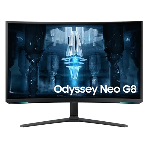 32" Odyssey Neo G8 (G85Nb) 4K Uhd 240Hz 1Ms G-Sync 1000R Curved Gaming Monitor, Quantum Hdr2000, Amd Freesync Premium Pro, Matte Display, Displayport, Black & White, Ls32Bg852Nnxgo