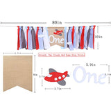 Airplane Highchair Banner for 1st Birthday – First Birthday Decor for Airplane Banner,Airplane Birthday Party for Photo Booth Props,Best Party Supplies And Gift