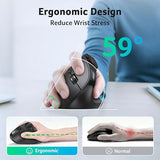 Ergonomic Mouse Wireless With Side Scroll Wheel, Bluetooth Mouse For Laptop(Bt5.2+2.4Ghz), Office Vertical Computer Mice, Small To Medium Sized Hands Ergo Mice, 8 Buttons For Pc And Desktop