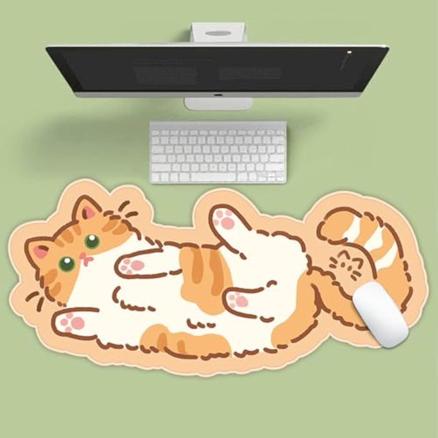 Kawaii Desk Pad Cat Mouse Pad Large Size, Kawaii Desk Cccessories Gaming Mousepad Kawaii Room Decor For Girls