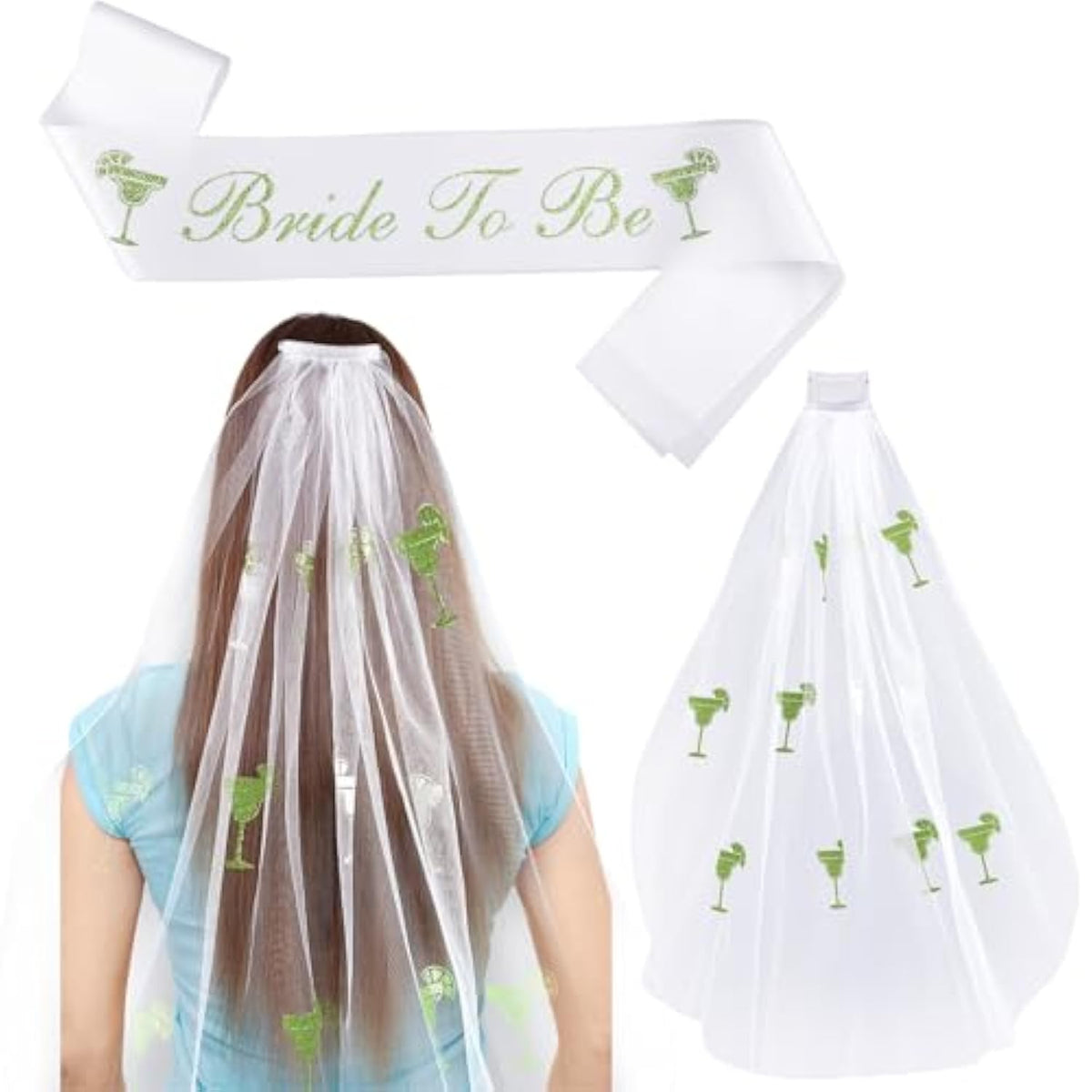 Margs And Matrimony Bachelorette Margarita Party Decoration Bride To Be Sash With Bachelorette Veil And Sash For Matrimony Bridal Shower Gift Wedding Supply