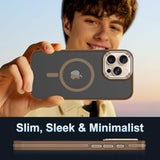 For Iphone 16 Pro Max Case[Compatible With Magsafe]Shockproof Military-Grade Protection Support Magnetic Car Mount Slim Nonslip Translucent Matte Case For Iphone 16 Pro Max,Desert Titanium Gold